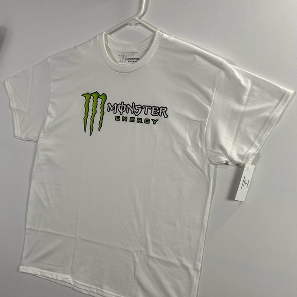 Monster Energy Drink White T-Shirt (Unleash the Beast TEE) Brand New With Tags - Picture 1 of 8